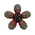 Broche magnético flor cristais vermelho - Imagem 1
