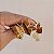 Brinco pressão borboleta lisa ouro semijoia - Imagem 3