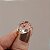 Anel oval cristal zircônia ouro semijoia HY 375 - Imagem 1