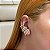 Brinco ear cuff aros zircônia ouro semijoia HY 684 - Imagem 2
