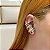 Brinco ear cuff aros zircônia colorida ouro semijoia HY 684 - Imagem 2