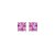 Brinco quadrado cristal pink prata 925 - Imagem 1