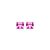 Brinco quadrado cristal pink prata 925 - Imagem 1