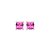 Brinco quadrado cristal pink prata 925 - Imagem 4