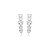 Brinco ear hook corações zircônia prata 925 - Imagem 1