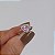 Anel triangular p zircônia rosa prata 925 - Imagem 1