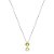 Colar redondo cristal amarelo claro prata 925 - Imagem 1
