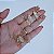 Colar e brinco borboleta pedra natural nautilus ouro semijoia - Imagem 2
