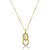 Colar e brinco oval pedra natural nautilus ouro semijoia - Imagem 6