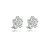 Brinco pressão flor zircônia ródio semijoia 5941405 - Imagem 1