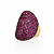 Anel Oval com Micro Zircônias Pink Cravejadas - Imagem 1
