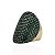 Anel oval zircônia verde ouro semijoia JZ-230819 - Imagem 1