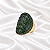 Anel Oval com Micro Zircônias Verdes Cravejadas Semijoia - Imagem 1