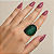 Anel Oval com Micro Zircônias Verdes Cravejadas - Imagem 3