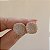 Brinco botão zircônia ouro semijoia E230818 - Imagem 1