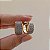 Brinco argolinha metal texturizado ródio ouro semijoia E230908 - Imagem 3