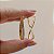 Brinco argola infinito zircônia ouro semijoia E230822 - Imagem 3