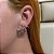 Brinco ear cuff aros ródio semijoia E230812 - Imagem 2