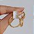 Brinco argolas cristal olho de gato ouro semijoia - Imagem 3