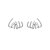 Brinco ear jacket garras zircônias ródio semijoia BA 5395 - Imagem 1