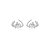 Brinco ear jacket garras zircônias ródio semijoia BA 5395 - Imagem 5