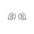 Brinco ear hook zircônias ródio semijoia - Imagem 1