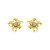 Brinco flor ouro fosco semijoia - Imagem 1