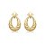 Brinco oval ouro semijoia BA 5787 - Imagem 1