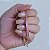 Pulseira gravatinha zircônias pink ouro semijoia - Imagem 3