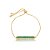 Pulseira gravatinha zircônias verde ouro semijoia - Imagem 1