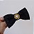 Presilha laço tecido tweed preto com pérola - Imagem 1