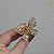 Piranha de cabelo borboleta metal dourado - Imagem 1