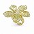 Anel ajustável flor cristal ouro semijoia - Imagem 1