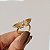 Anel borboleta zircônia ouro semijoia AN 711 - Imagem 3