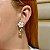 Brinco flor madrepérola gota cristal ouro semijoia BA 5837 - Imagem 2
