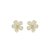 Brinco flor madrepérola zircônia ouro semijoia BA 5734 - Imagem 1