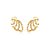 Brinco 4 aros zircônia ouro semijoia BA 5769 - Imagem 1