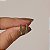 Brinco meia argolinha zircônia preto ouro semijoia 17345 - Imagem 1
