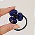Elástico para cabelo flor acetato azul - Imagem 3