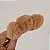 Piranha de cabelo acrílico pelo pompom caramelo - Imagem 1