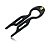 Pente hairpin Bianca p acrílico preto 70 047 - Imagem 4