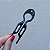 Pente hairpin Bianca g acrílico preto 70 049 - Imagem 3