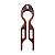Pente hairpin Bianca g acrílico marrom 70 049 - Imagem 1