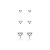 Kit 3 brincos coração zircônias ródio semijoia 24k04004 - Imagem 1