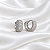 Brinco Argolinha com Micro Zircônias Cravejadas Ródio Semijoia 18k07018 - Imagem 3