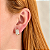 Brinco Argolinha Ouro Cravejada com Micro Zircônias Semijoia 18k06007 - Imagem 2