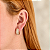 Brinco Argolinha Oval Cravejada com Micro Zircônias Semijoia 18k17052 - Imagem 2