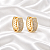 Brinco Argolinha Oval Cravejada com Micro Zircônias Semijoia 18k17052 - Imagem 1