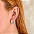 Brinco Argolinha Oval Cravejada com Micro Zircônias Semijoia 18k17052 - Imagem 2
