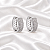Brinco Argolinha Oval Cravejada com Micro Zircônias Semijoia 18k17052 - Imagem 1